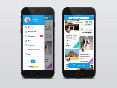 Phyltime App mobile ui ux