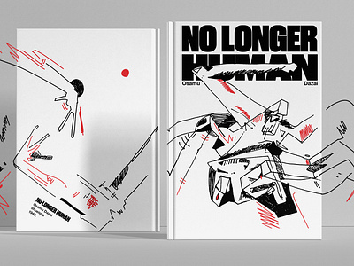 No Longer Human - Osamu Dazai book cover book design design digital drawing experimental graphic design illustration