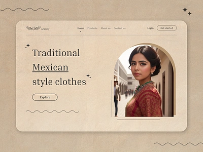 Fashion hero header branding design dress fashion hero hero header mexico simple traditional ui uiux ux web webdesign