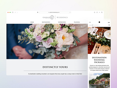 Destination Wedding - Website Design travel website ui design website design wedding destination wedding website