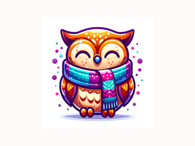A cute little owl cute digital art little owl winter