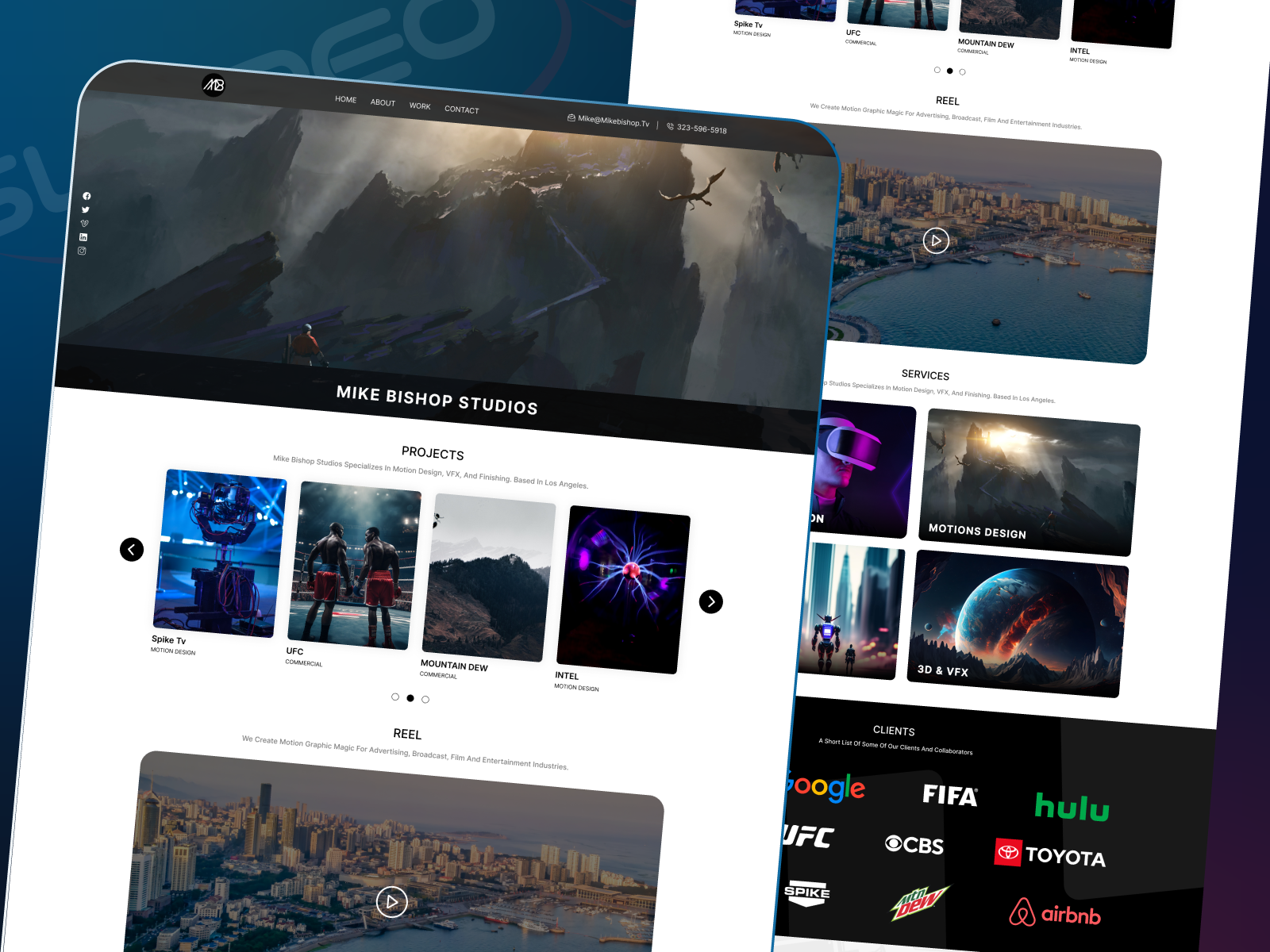 Landing page design for a studio WordPress website landing page landing page design uiux design website design wordpress wordpress landing page