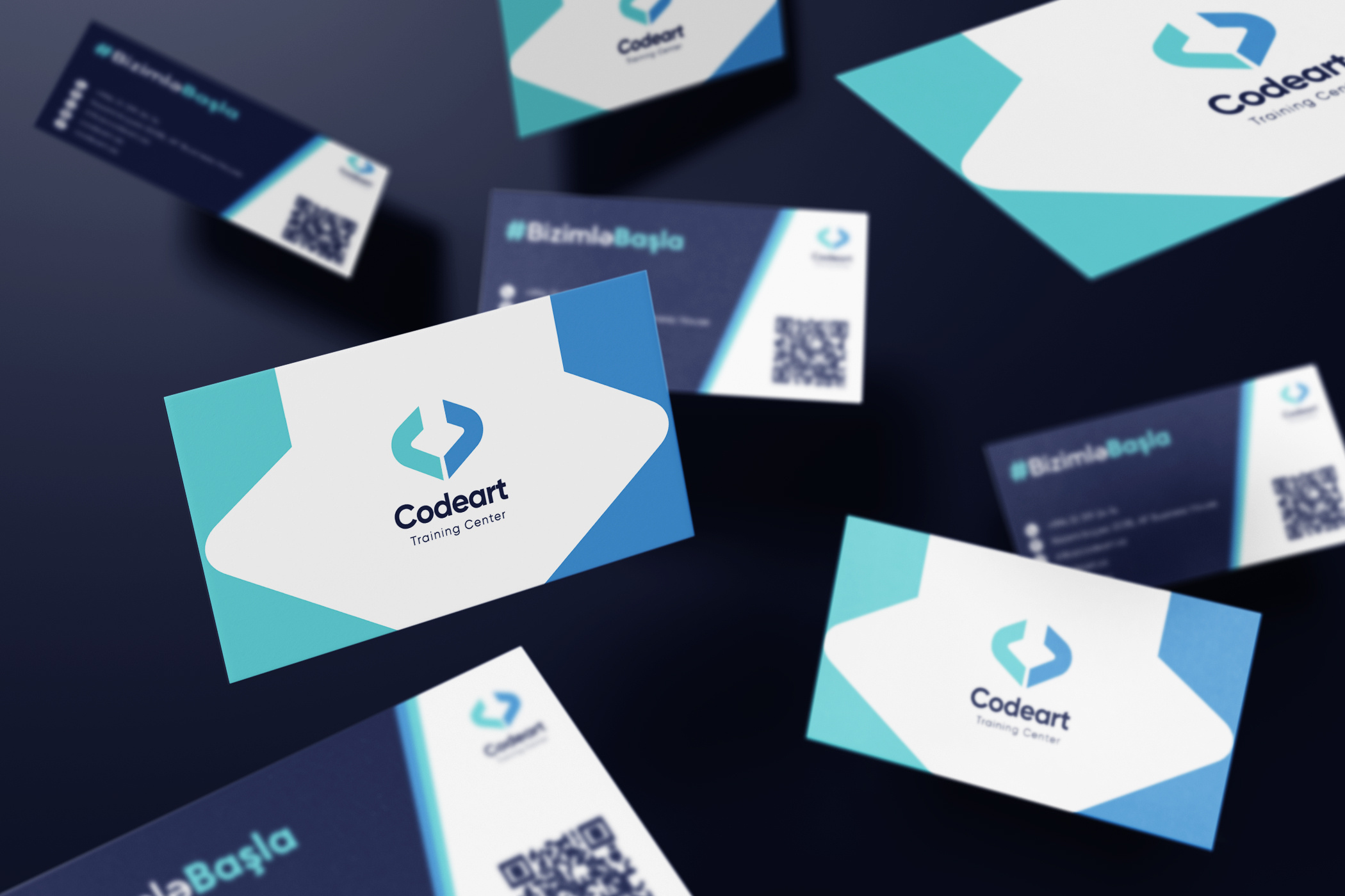 Codeart Training Center - Business Card Design adobe adobe illustrator adobe photoshop business card graphic design print