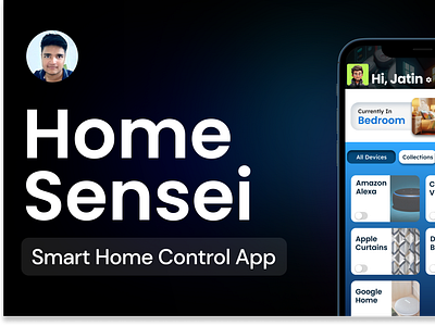 Home Sensei - Smart Home App 3d adobe after effects branding design figma graphic design jatin vats job logo motion graphics smart home control app smarthome ui ui ux ux