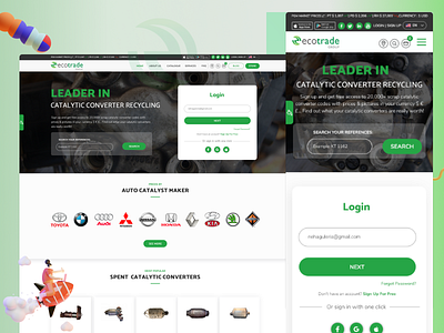 Ecotrade Website ui design designing ecotrade trade ui uiuxdesign userinterface website