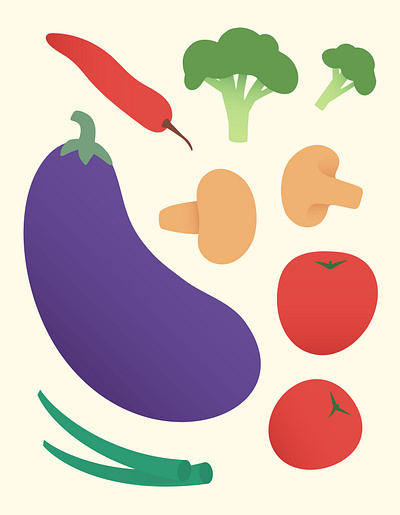 Minimalistic food illustrations for Luvly app branding digital digital art digital painting illustration drawing illustration illustrator