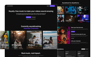 Stock Music Website Design music ux design web design