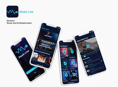 Music Live design figma livemusic concert mobile application music podcast prototype ui uiuxdesign ux webdesign