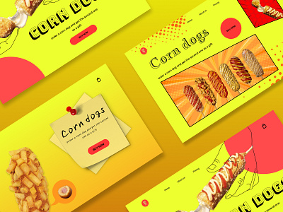 Corn dogs cooking design graphic design illustration logo ui ux