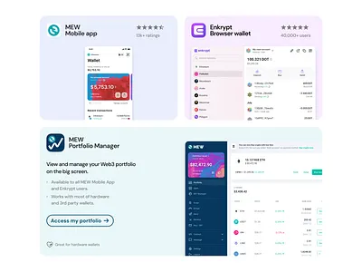 MEW crypto landing page ui ux web website