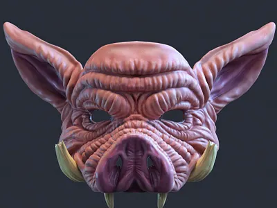 Pig mask 3d printing model STL