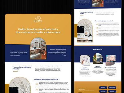 Karing Virtual Assistant - Homepage branding freelance graphic design homepage logo onepage portfolio services taskmanagement ui virtualassistant