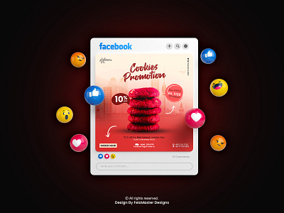 Social Media Post design branding cookie graphic design poster posterdesign red velvet red velvet cookie social media post socialmedia