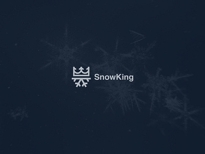 snow flakes flat logo simple design, blue white and black color