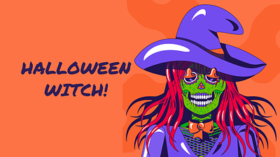 Happy Halloween 🎃👻💀 31th october art cartoon cryptoart dead death design halloween happy halloween horror illustration nft nftart october 31 skull vector voodoo witch woman zombie