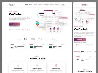 Centuro Global - Web Design agency landing page clean landing page design trends designer enterprise website design home page landing page design mobile app design modern ui motion graphics typography ui ui design ui trends ux ux design web design web site design website landing page design