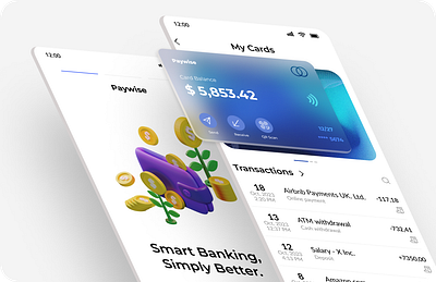 Finance / Internet Banking Mobile App app app design bank banking banking app finance finance app fintech glassmorphism interface mobile mobile app mobile app design mobile design mobile ui modern product design ui design uiux wallet