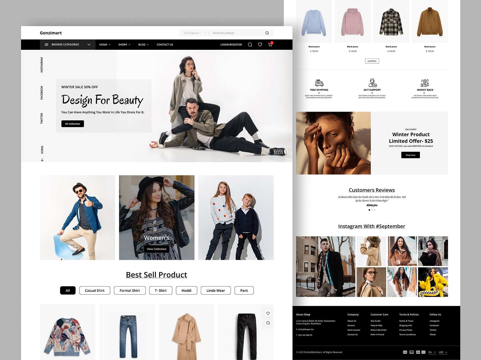 Ecommerce Fashion Website Design by Washim A Shishir on Dribbble