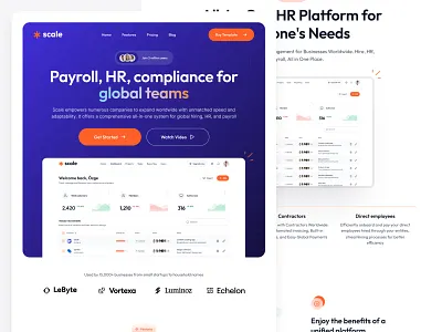 Scale - SAAS Payroll Landing Page app branding clean design landing landing page logo saas ui ui ux ux