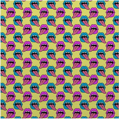 lips with tongue out super cool pop art cartoon pattern disco lips tongue disco style pop art