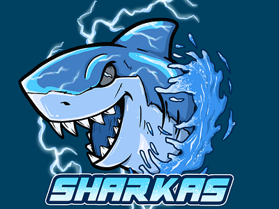 Sharkas 3d adorable after effects animation animation logo anime branding cartoon chibi character creative cute art design gaming graphic design illustration intro logo motion graphics ui vector