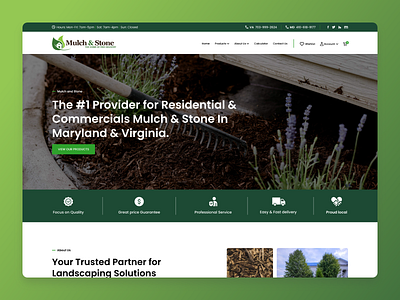 Mulch&Stone: Landscape Materials Provider- B2b Ecommerce Website b2b ecommerce designinspiration ecommerce freedelivery gardensupplies landscapedesign landscaping materialcalculator mulchandstone outdoorbeautification uidesign uiux userinterface uxdesign webdesign webinterface