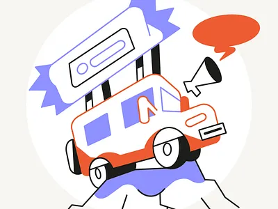 Market Truck animation character design illustration motion graphics value visual