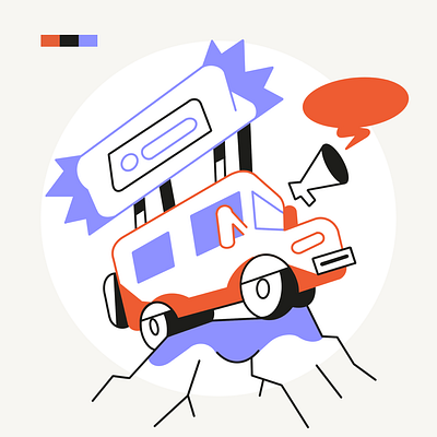Market Truck animation character design illustration motion graphics value visual