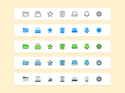 Icon styles for user interface designer bold colorful design duo fill free icon icons line stroke style svg ui