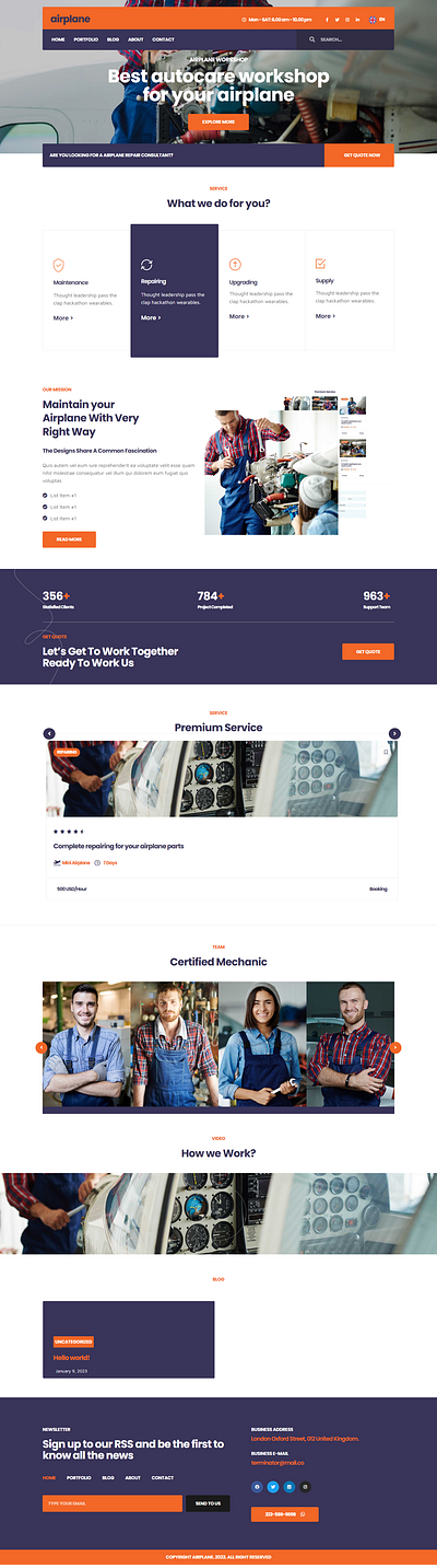 Airplane Workshop Service Website Design (WordPress & Elementor) airplane airplane services airplane website airplane workshop branding build website business website elementor design elementor expert elementor pro elementor pro website redesign website ui web design website design website designer wordpress wordpress design wordpress expert wordpress website