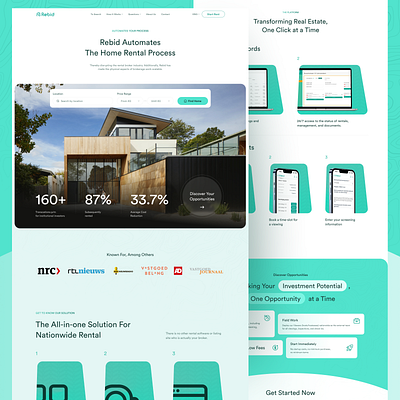 Home Rental Website home house rental service ui uiux web website website layout