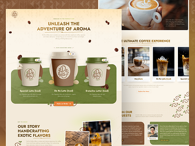 Coffee Shop Website coffee coffee shop design layout redesign revamp website starbucks ui uiux web website