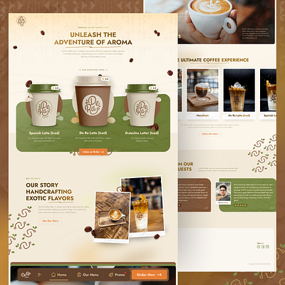 Coffee Shop Website coffee coffee shop design layout redesign revamp website starbucks ui uiux web website