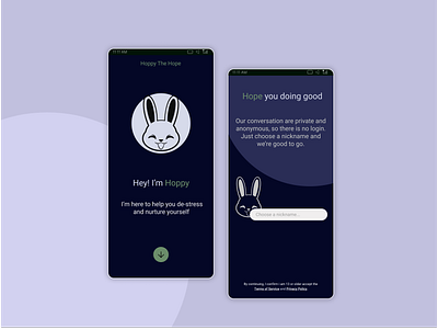 UI UX design Login screen Mental health app