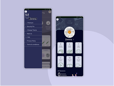 UI UX design Mental health app Edit profile