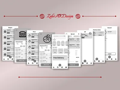 FoodzZ Wireframe ui wireframe