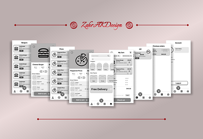 FoodzZ Wireframe ui wireframe