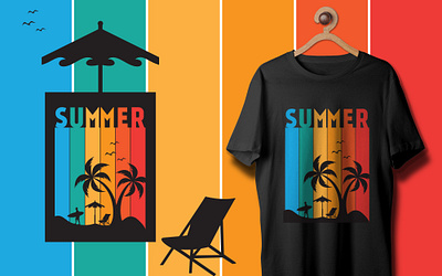 Summer T-shirt Design 2023 ai black t shirt branding clothing design fashion graphic design idea mockup new design premium template print design psd size style summer summer t shirt t shirt design t shirt template white t shirt