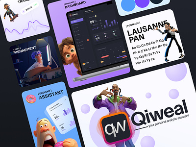 Qiwel | Analytics assistant 3d admin panel ai analytics app chart crypto dashboard design game graphic design monitoring product ui ux web