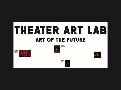 Website {theater art lab} art website concept theatre ui ux web design