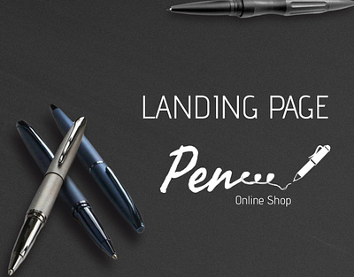 Landing Page of Pens' store branding design graphic design landing page online shop shop ui