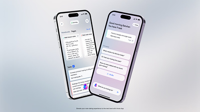 Elevate your note-taking experience to the next level. ai app application chatgpt design interface mobile app note note app notebook powered product screen smart todo ui