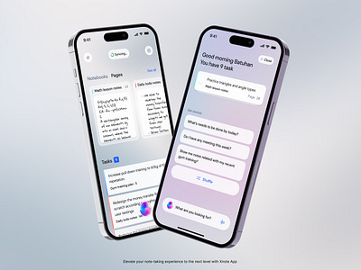 Elevate your note-taking experience to the next level. ai app application chatgpt design interface mobile app note note app notebook powered product screen smart todo ui