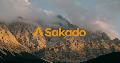 Sakado | Logo blue forest hiking logo logotype mountains nature outdoor sakado sarah vignon sport tent travel ui ux visual identity woods