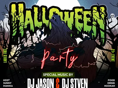Halloween party flyer business flyer design flyer flyer design halloween halloween party halloween party flyer illustration party flyer