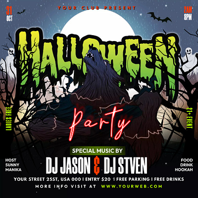 Halloween party flyer business flyer design flyer flyer design halloween halloween party halloween party flyer illustration party flyer