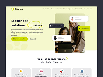 Sicorax - Home page branding graphic design ui