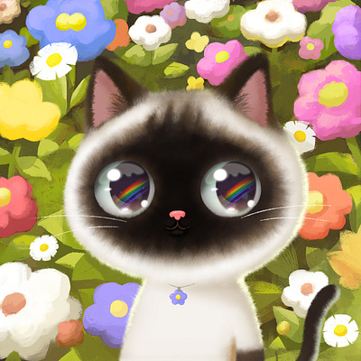 🍡🍡🍡🍡 artwork character color digitalart ipaddrawing kitty
