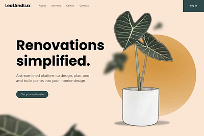 LeafAndLux Landing Page animation figma leafandlux modern motion graphics product design ui