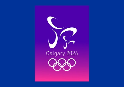 Calgary former candidate to host 2026 Winter Olympic Games design icon illustration logo typography логотип